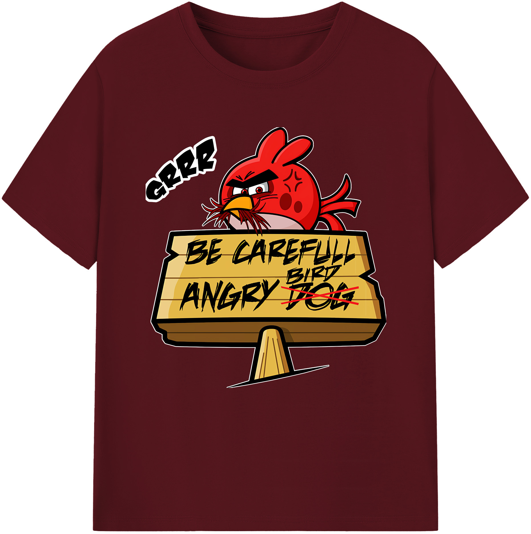 （画像用） Angry Birds アングリーバード 綿100％半袖Tシャツ（フロントプリント）